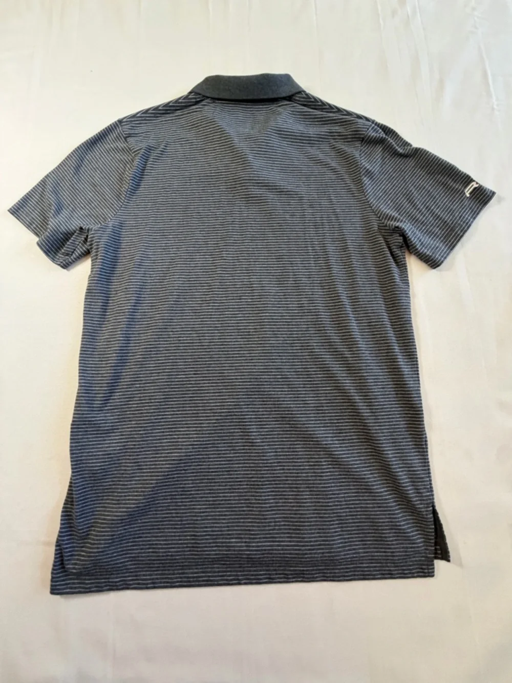 Polo Ralph Lauren RLX Gray Striped Golf‎ Polo Shirt Size Medium - Picture 2 of 8